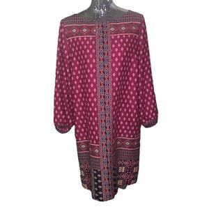 Loft Style # 10864 Bohemian Pattern Tunic dress Medium